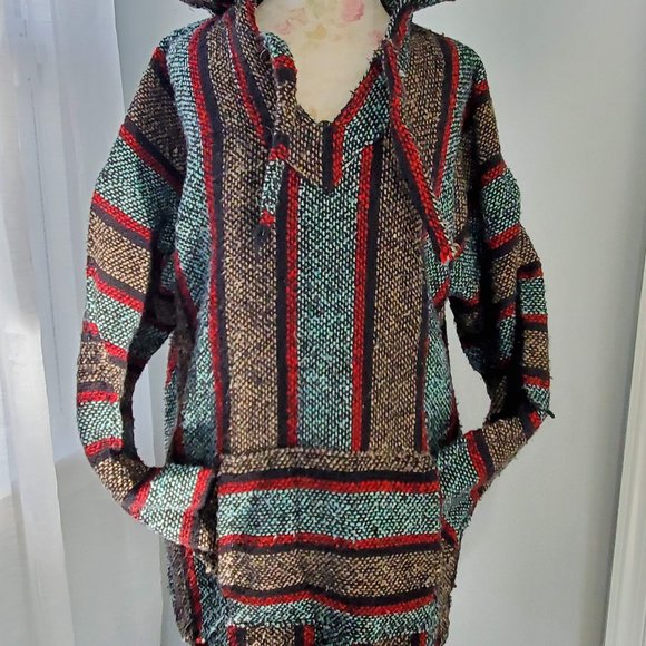 Baja Mexican Rug hoodie size Large - Picture 9 of 11